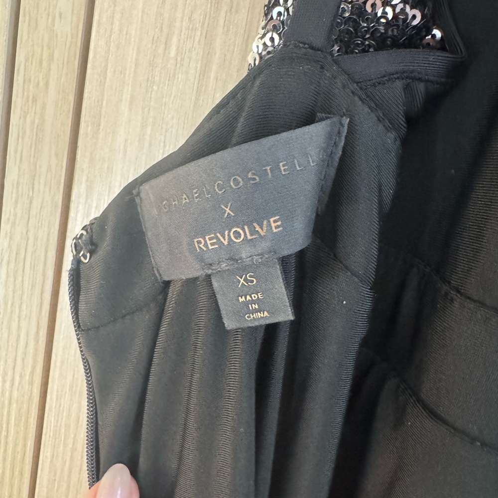 REVOLVE Black and Silver Striped Sequin Jumpsuit - Picture 4 of 4